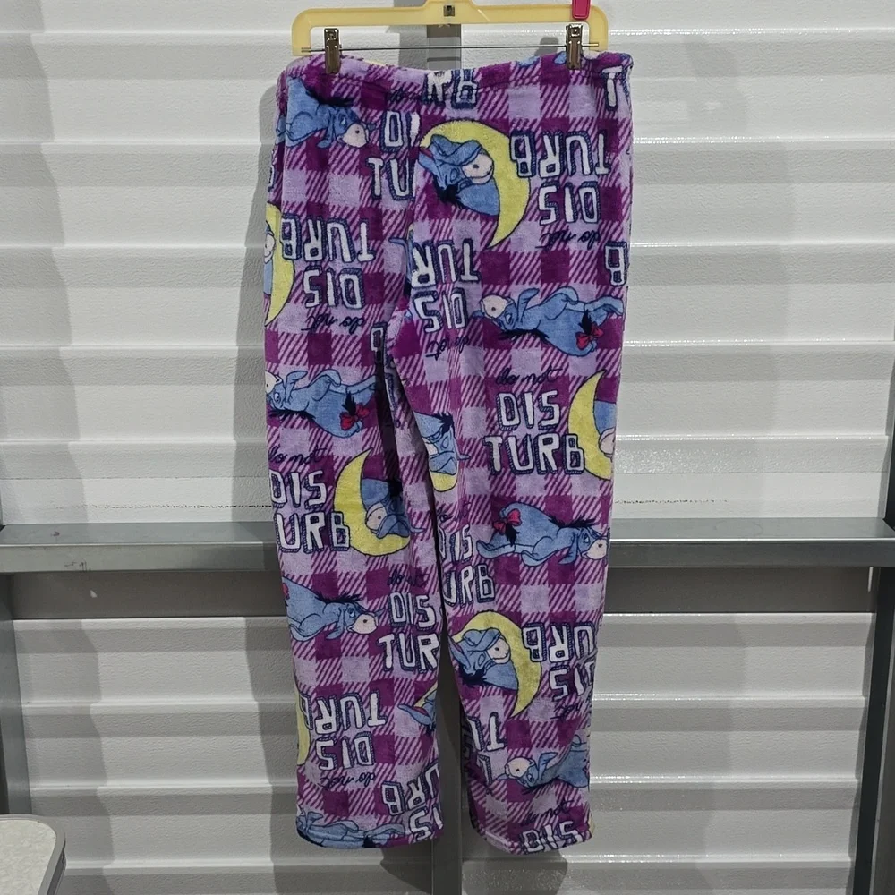 Eeyore Do‎ Not Disturb Fleece Pajama Pants Size XLARGE 16-18 - Picture 5 of 11